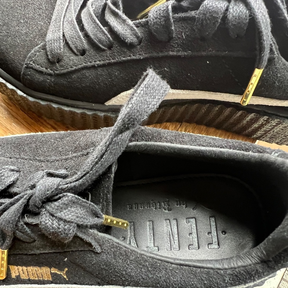 Puma X Fenty Rihanna Creepers- Black w/ White Suede- Never Worn - Picture 9 of 11